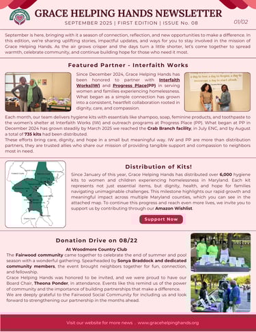 Grace Helping Hands September 2025 Newsletter