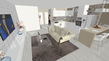Plans 3D architecte d'intérieur Cannes : rénovation élégante et fonctionnelle.