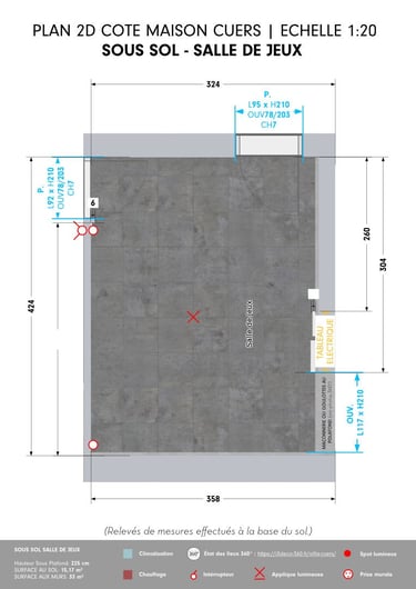 Projet villa Cuers: Plans 2D détaillés par i3deco, décorateur d'intérieur Var.