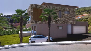 Projet architectural d'une villa contemporaine avec piscine à Carqueiranne, Toulon.
