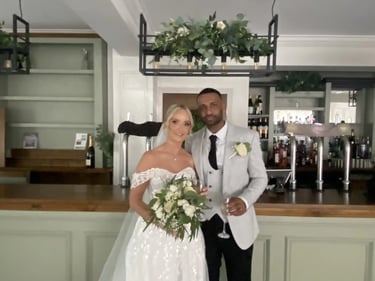 Couple At The End Of Their Wedding Ceremony