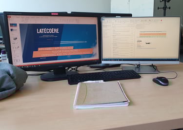 William, founder of Notionbase, working at the office