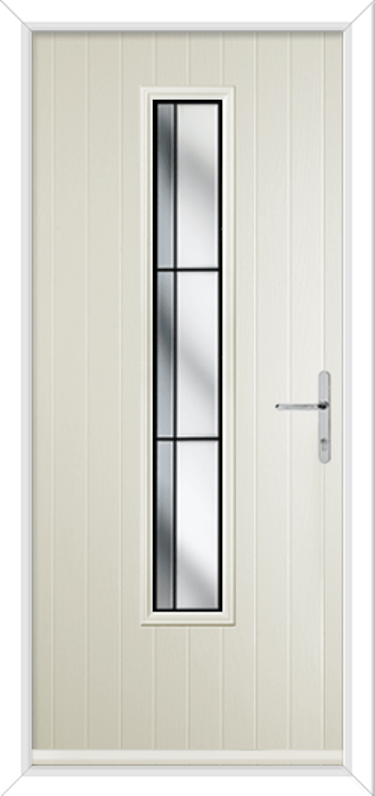 cream short door with aurora triple glazed glass