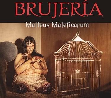 Brujeria Malleus Maleficarum album cover featuring a seated figure and a bird cage.