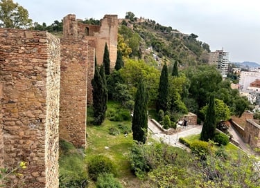 Alcazaba Free Tour Gardens Malaga with Guide View