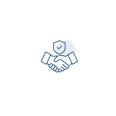 Trust and secure partnership icon