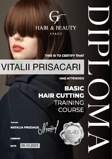 Official hairdressing and matted hair recovery certifications wall at Detangled Hair Studio