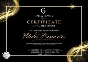 Continuing professional development certificate in advanced hair care techniques