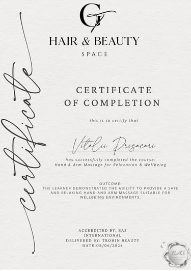 VTCT Level 2 hairdressing qualification framed certificate at Detangled Hair Studio