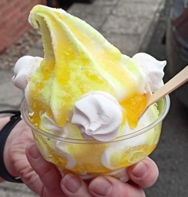 Supplying a community event with ZAKS Pud Pod Lemon meringue ice cream sundae