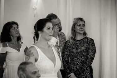 Moment d'émotion pendant la soirée de mariage