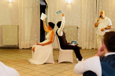 Jeu pendant la soirée de mariage (domaine des Waides)