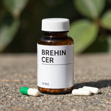 Close-up of elegant supplement bottles with bespoke labels arranged on a sleek white surface.