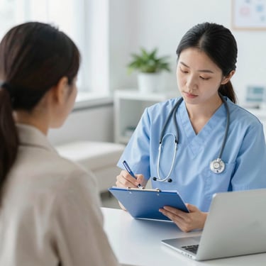a man riding a skateboard down a street next to tall buildings