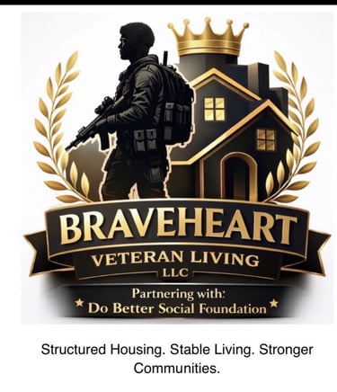 BraveHeart Veteran Living partnering with Do Better Social Foundation logo