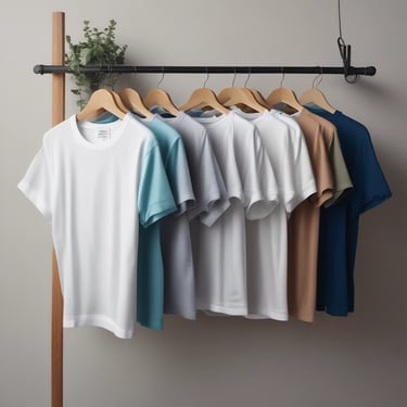 A clean white t-shirt laid flat featuring a subtle Erasmus logo.