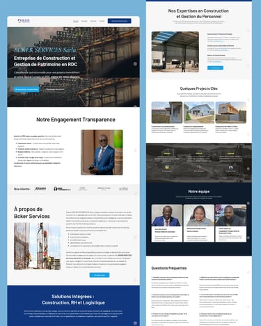 sample website ready to buy for beckers services construction company in DRC Congo