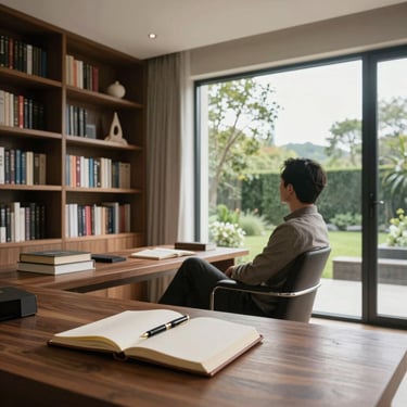 A glowing neon blue financial graph rising upward on a dark background.
