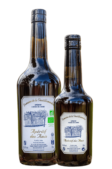 Apéritif des amis, alcool normand bio de pommes, cidrerie de la Gentilhommière à Osmoy-Saint-Valéry