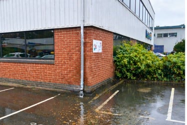 Water Damage to card park Caused by blocked guttering