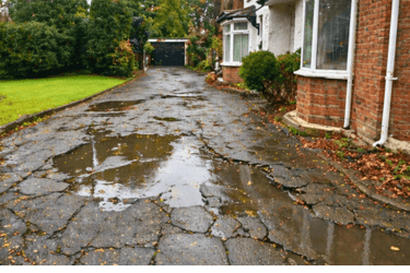 Water Damage Caused by blocked guttering