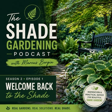 logo for the shade gardening podcast