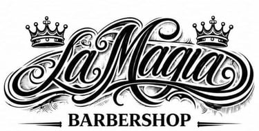 La magia barbershop logo