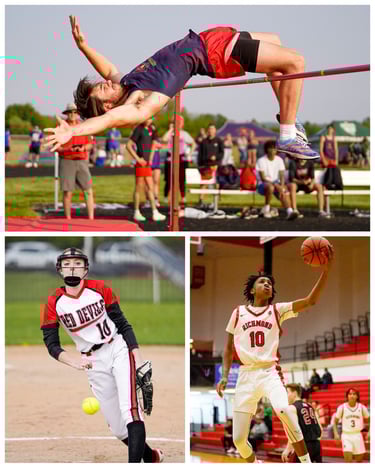 JNF Visuals Photography Collage, basketball, track, softball