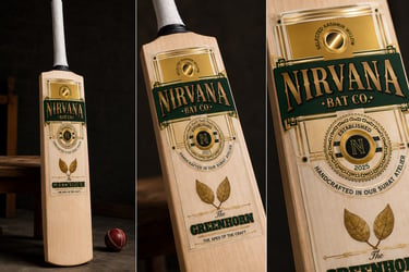 Nirvana Hard Tennis Cricket Bats Collection handcrafted in the Surat atelier.