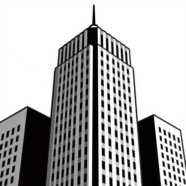 image of a skyscraper, as it illustrates virtual buildings and higher recognition for businesses