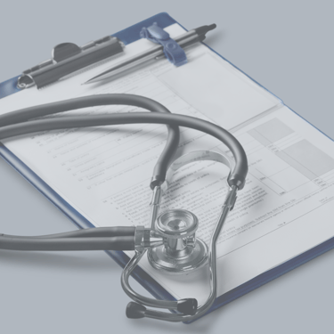 Stethoscope and doctor's office form