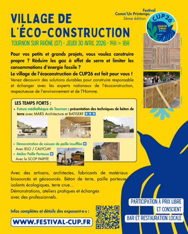 Visuel du village de L’éco-construction de CUP26