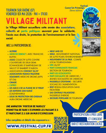 Affiche 2 du Village MILITANT de CUP26