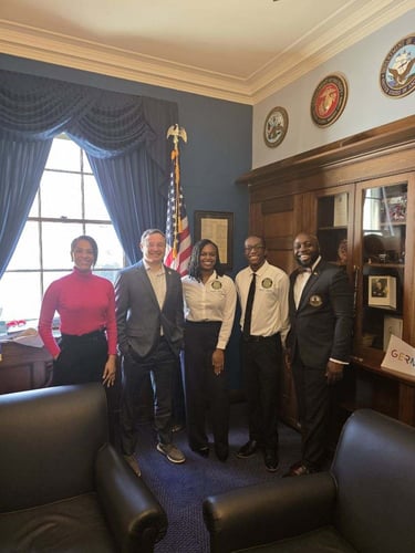 Jordan B. Fischer Lobbying in Capitol with Congressman Eugene Vindman