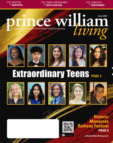 Jordan Fischer highlighted in Prince William Living for being a Standout Founder Under 20