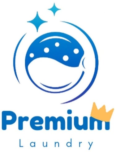 Premium laundry services and dry cleaning logo
