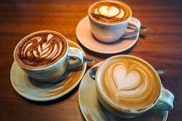 Coffees at Levanter Cafe in Balaclava, Melbourne
