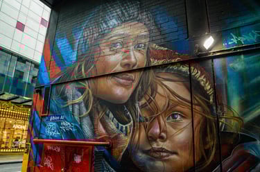 Street art by Adnate on Albion Alley, Melbourne