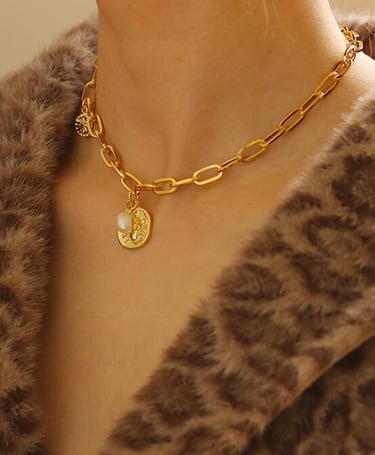 modern and elegant stainless steel necklaces