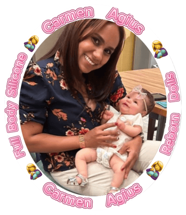 carmen agius full body silicone doll nusery logo