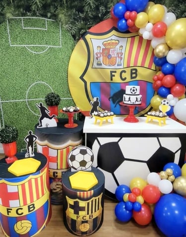 Decoração aniversariofutebol barcelona