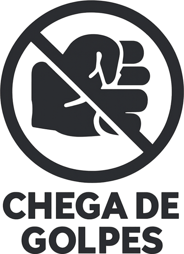 Chega de golpe logo