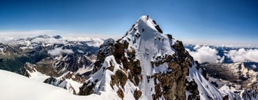 Getting close to the summit of Monte Disgrazia