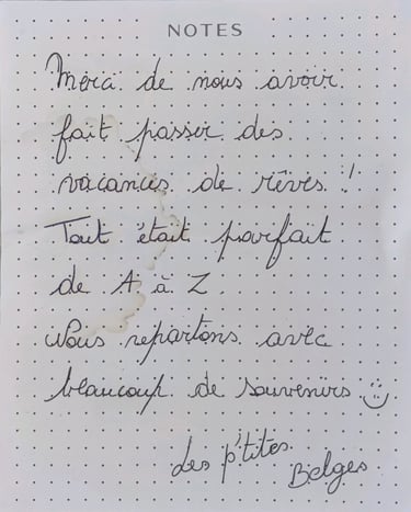 The good review from guest after their stay at Domaine Des Lucques in French français