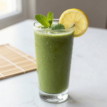 Matcha for weight loss shake showing Matcha Suri natural fat burning drink preparation