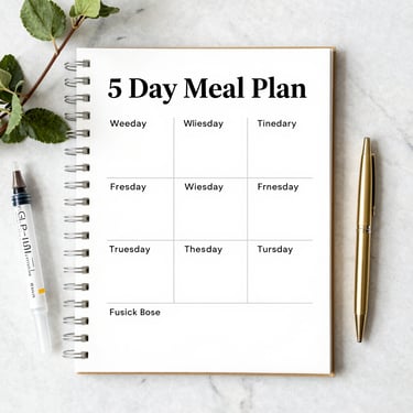 5-day weight loss meal plan showing best diet to lose weight combined with Yucca Health GLP-1 progra