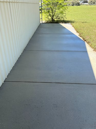 Surface Cleaned Customer's Concrete pad in Suwannee County Florida.