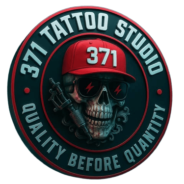 371 tattoo studio logo