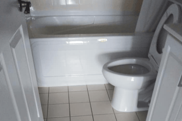 Detailed bathroom deep cleaning with buildup removal in Durham Region