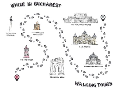 While in Bucharest Walking Tours logo
